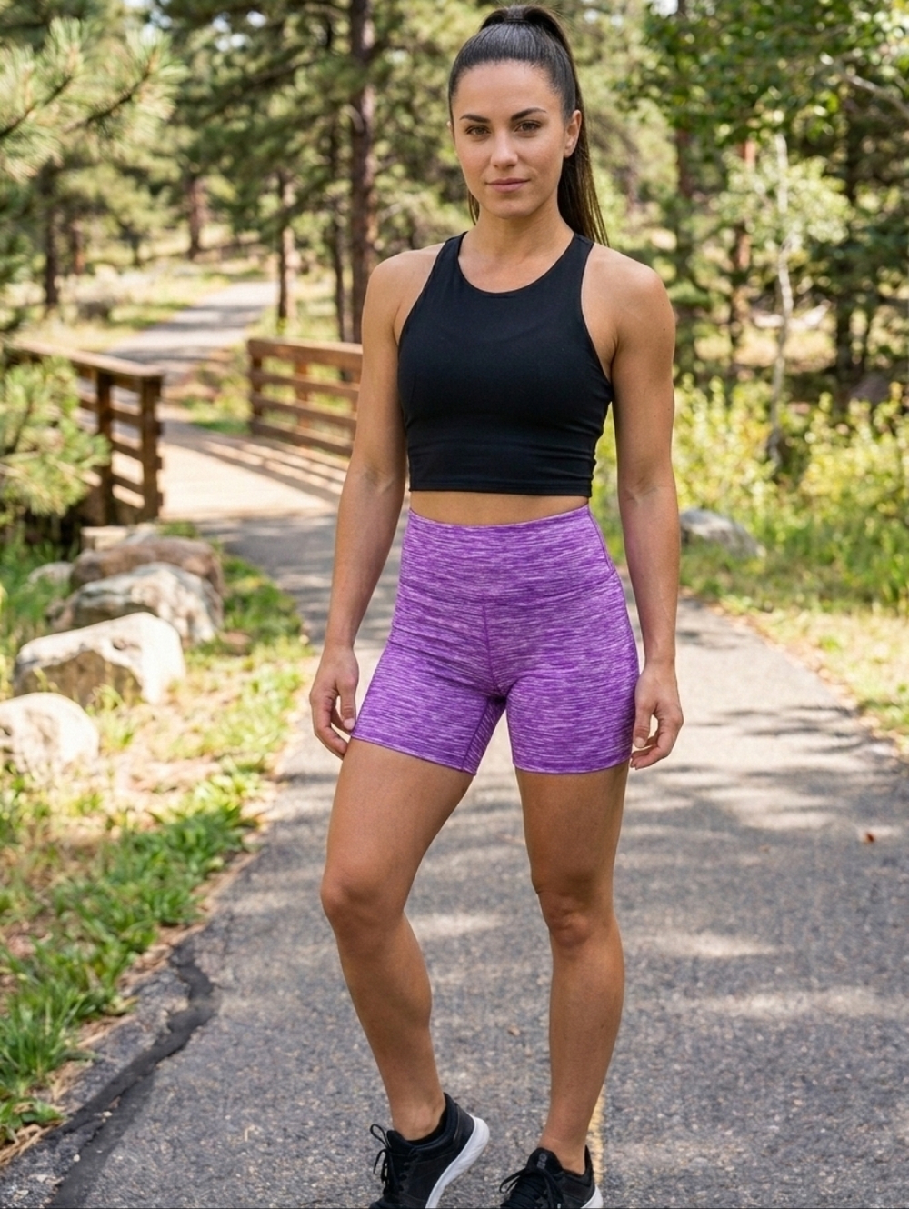 Fourlaps Arc Shorts Purple Space Dye NWT RE-UP Recycled Performance 5" S